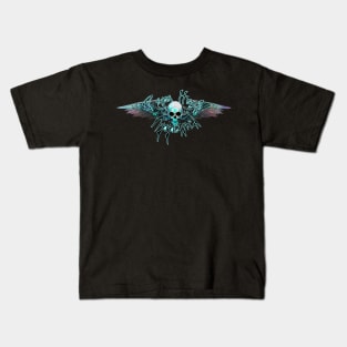 Papa Hash Apparel: Teal Wing Death Kids T-Shirt